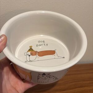 Ursula Dodge Dog “PARTY DOG” Dish Pet Water Food Bowl Signature Stoneware
